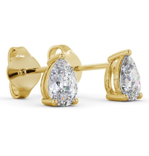Pear Diamond Three Claw Stud Earrings 9K Yellow Gold ERG146_YG_THUMB1 
