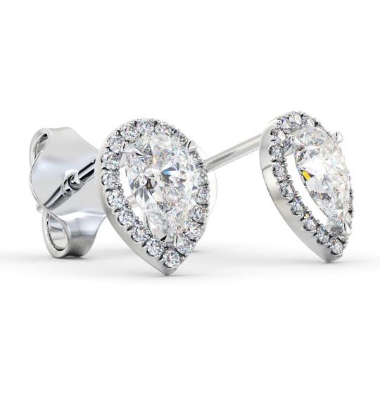 Halo Pear Diamond Earrings 9K White Gold ERG147_WG_THUMB1 