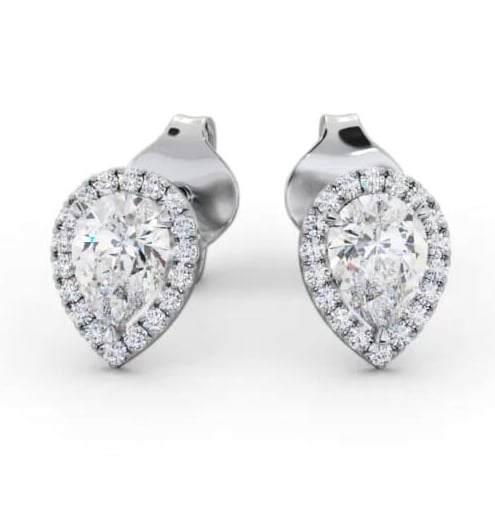 Halo Pear Diamond Earrings 18K White Gold ERG147_WG_THUMB2 