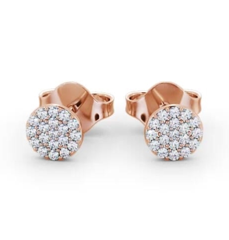 Cluster Style Round Diamond Earrings 18K Rose Gold ERG148_RG_THUMB1