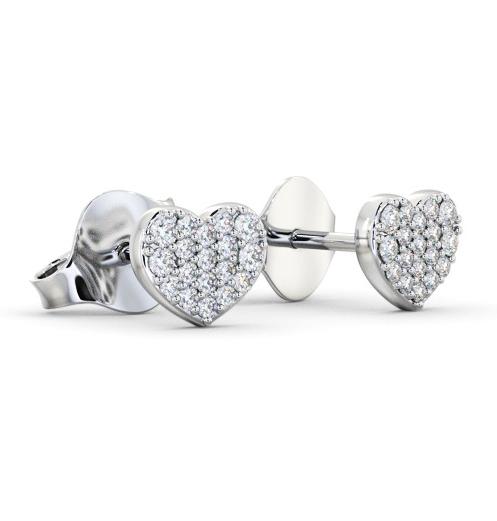 Heart Style Round Diamond Earrings 9K White Gold ERG149_WG_THUMB1 