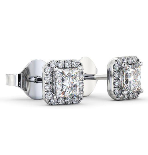Halo Princess Diamond Earrings 9K White Gold ERG152_WG_THUMB1 