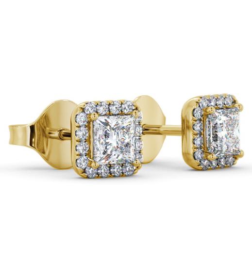 Halo Princess Diamond Earrings 9K Yellow Gold ERG152_YG_THUMB1 