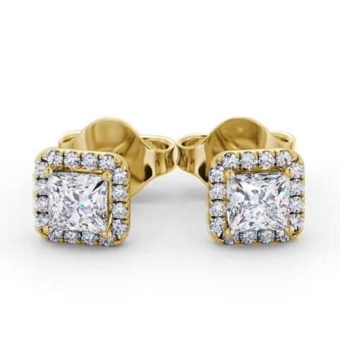 Halo Princess Diamond Earrings 9K Yellow Gold ERG152_YG_THUMB2 