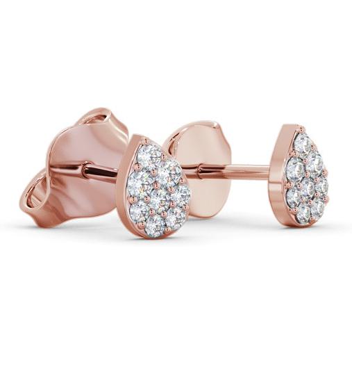 Pear Style Round Diamond Cluster Earrings 18K Rose Gold ERG154_RG_THUMB1 