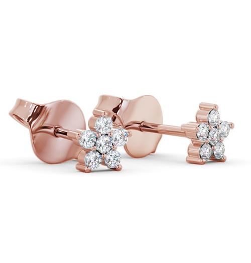 Cluster Style Round Diamond Star Design Earrings 18K Rose Gold ERG157_RG_THUMB1 
