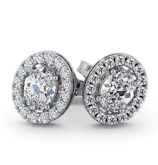Halo Oval Diamond Earrings 9K White Gold ERG17_WG_THUMB2 