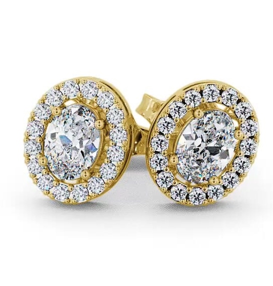 Halo Oval Diamond Earrings 18K Yellow Gold ERG17_YG_THUMB2 