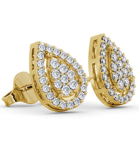 Cluster Round Diamond Pear Shape Design Earrings 18K Yellow Gold ERG19_YG_THUMB1.jpg 