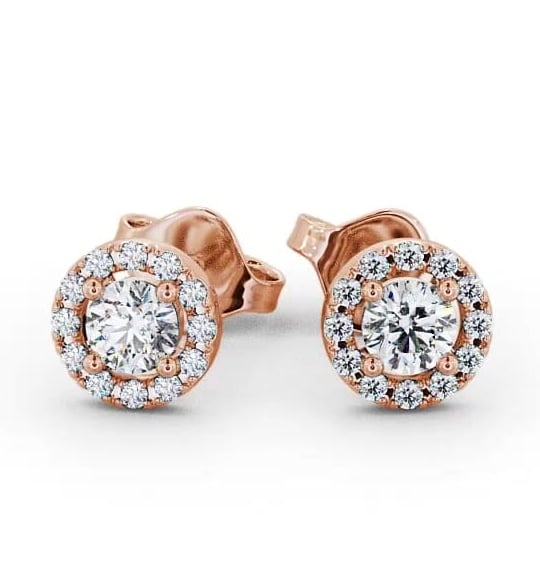 Halo Round Diamond Earrings 18K Rose Gold ERG1_RG_THUMB2 