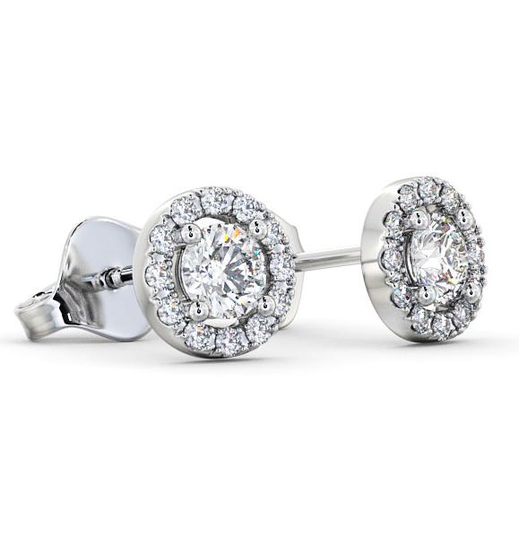Halo Round Diamond Earrings 18K White Gold ERG1_WG_THUMB1 
