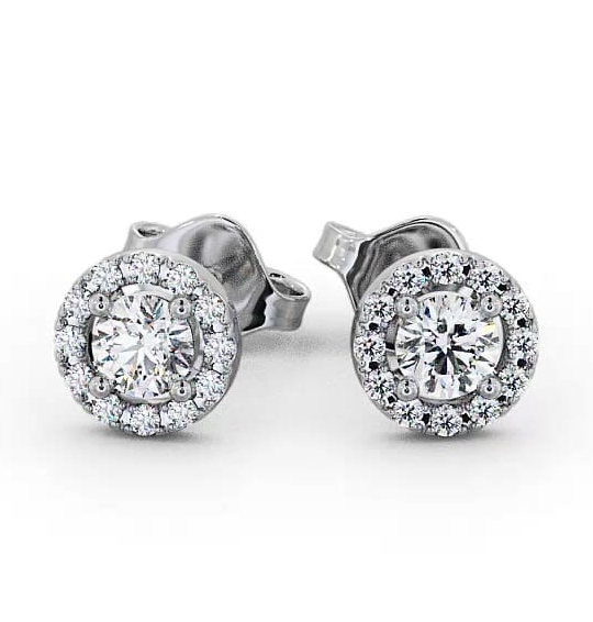 Halo Round Diamond Earrings 18K White Gold ERG1_WG_THUMB2 
