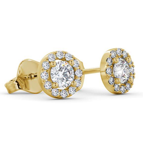 Halo Round Diamond Earrings 18K Yellow Gold ERG1_YG_THUMB1 