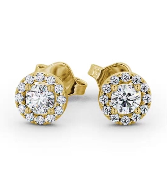 Halo Round Diamond Earrings 18K Yellow Gold ERG1_YG_THUMB2 