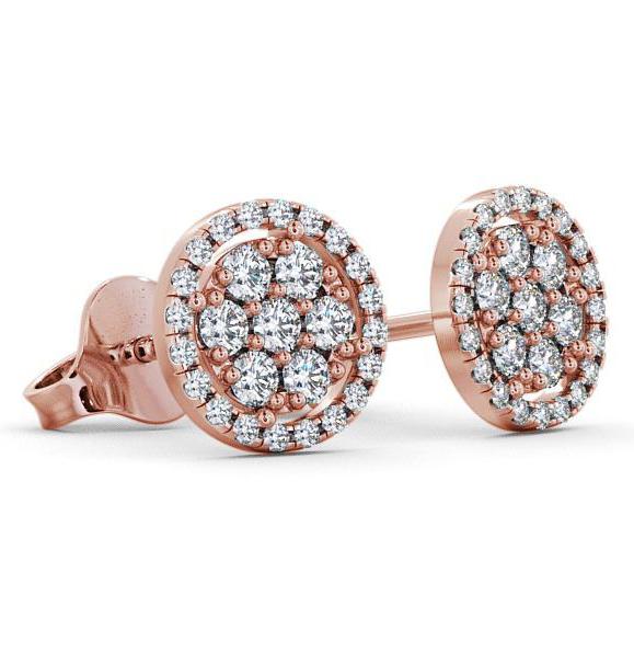 Cluster Round Diamond with Halo Earrings 9K Rose Gold ERG20_RG_THUMB1 