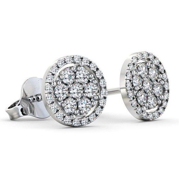 Cluster Round Diamond with Halo Earrings 9K White Gold ERG20_WG_THUMB1 