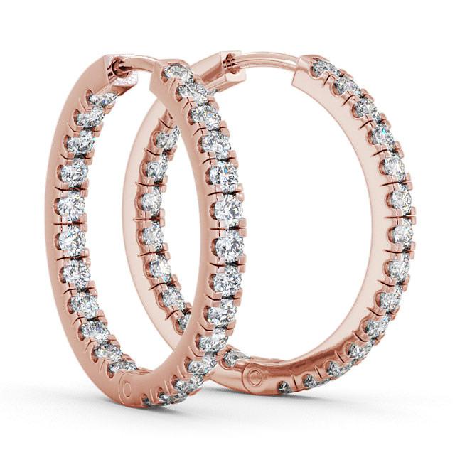 Hoop Round Diamond Earrings 18K Rose Gold ERG25_RG_thumb1.jpg 