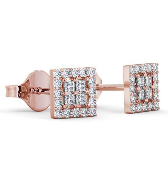 Cluster Diamond Illusion Design Earrings 18K Rose Gold ERG26_RG_THUMB1 