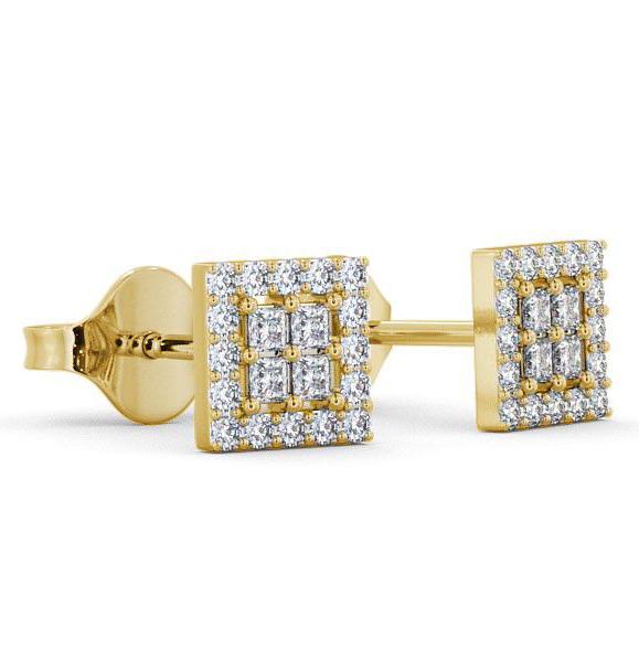 Cluster Diamond Illusion Design Earrings 18K Yellow Gold ERG26_YG_THUMB1 