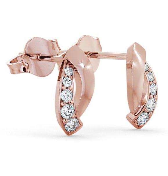 Cluster Round Diamond Channel Set Earrings 18K Rose Gold ERG29_RG_THUMB1 