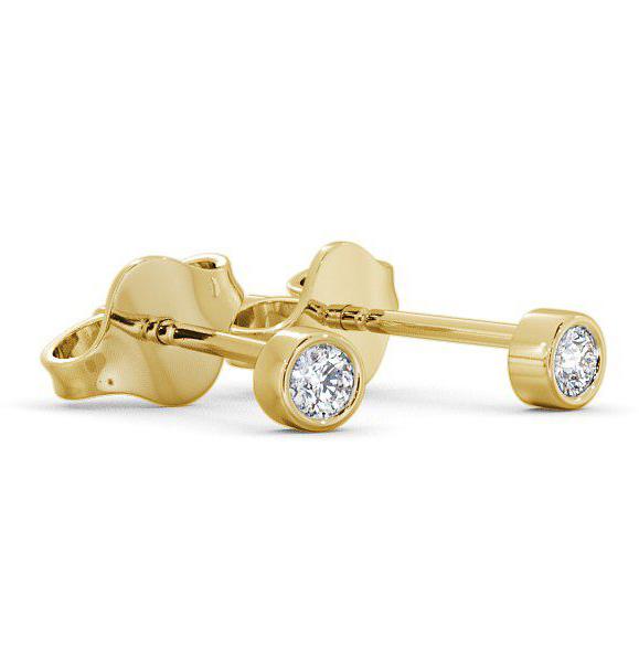 Round Diamond Bezel Stud Earrings 9K Yellow Gold ERG2_YG_THUMB1 