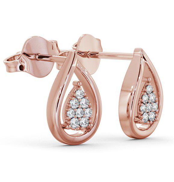 Tear Drop Diamond Cluster Earrings 9K Rose Gold ERG31_RG_THUMB1 