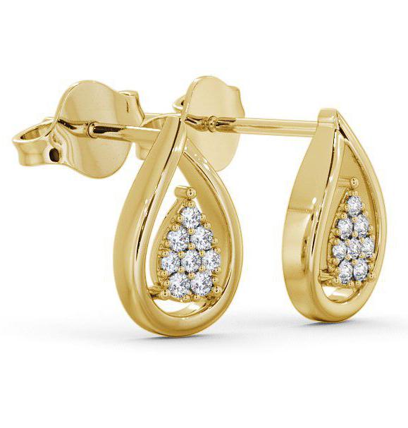 Tear Drop Diamond Cluster Earrings 18K Yellow Gold ERG31_YG_THUMB1 
