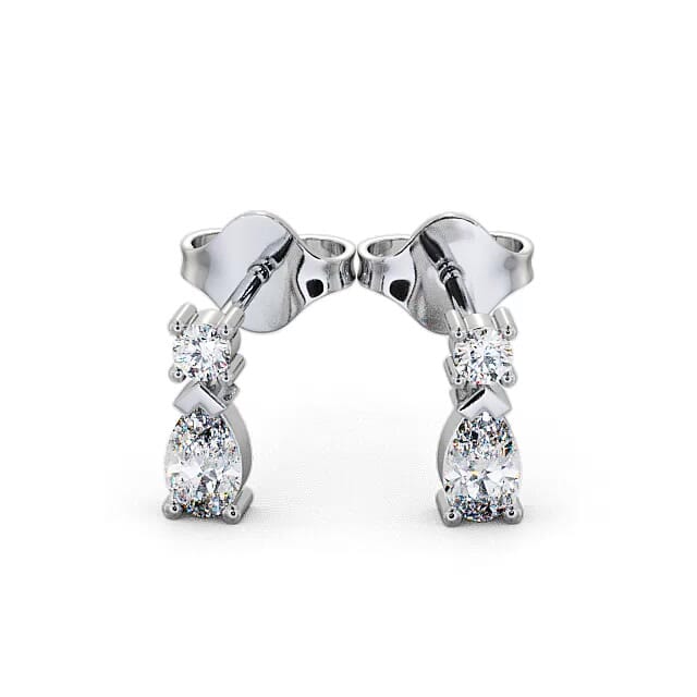 Drop Pear Diamond Earrings 18K White Gold - Everlie ERG34_WG_EAR