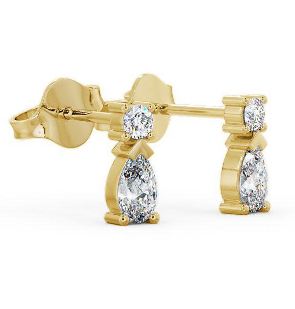 Drop Pear Diamond Earrings 18K Yellow Gold ERG34_YG_THUMB1 