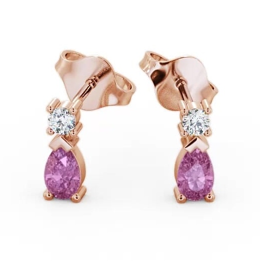 Drop Style Pink Sapphire and Diamond 0.72ct Earrings 9K Rose Gold ERG34GEM_RG_PS_THUMB1.jpg