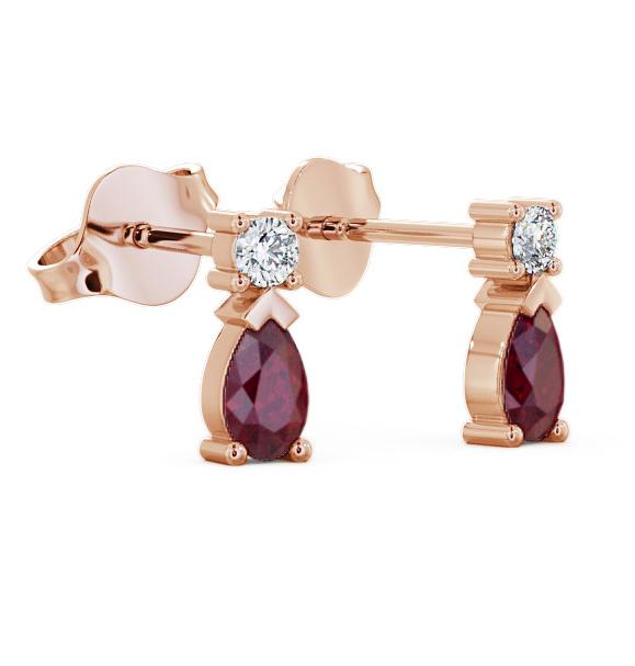 Drop Style Ruby and Diamond 0.72ct Earrings 18K Rose Gold ERG34GEM_RG_RU_THUMB1.jpg 