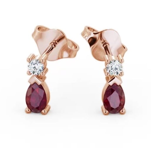 Drop Style Ruby and Diamond 0.72ct Earrings 9K Rose Gold ERG34GEM_RG_RU_THUMB1.jpg