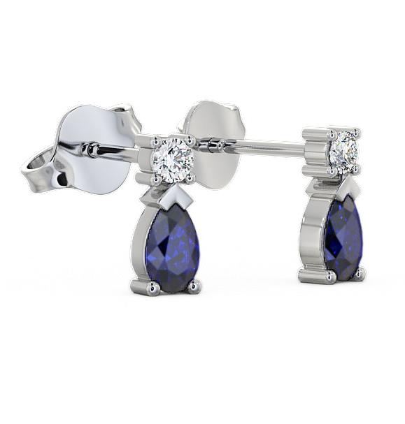 Drop Style Blue Sapphire and Diamond 0.72ct Earrings 9K White Gold ERG34GEM_WG_BS_THUMB1.jpg 