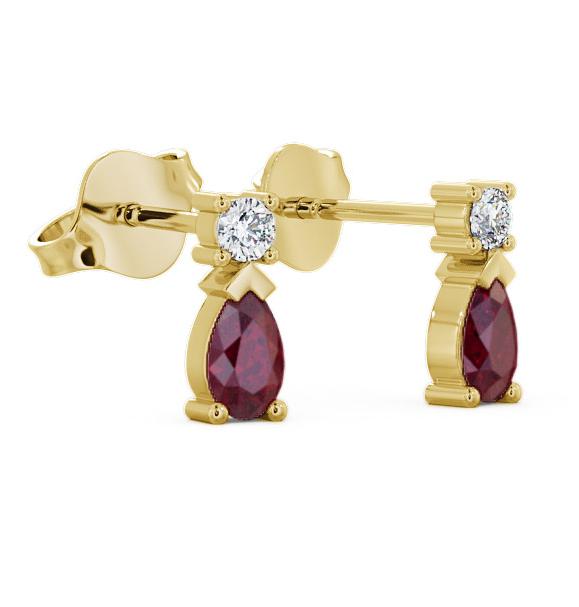 Drop Style Ruby and Diamond 0.72ct Earrings 18K Yellow Gold ERG34GEM_YG_RU_THUMB1.jpg 