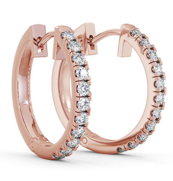 Hoop Round Diamond Earrings 18K Rose Gold ERG35_RG_THUMB1 