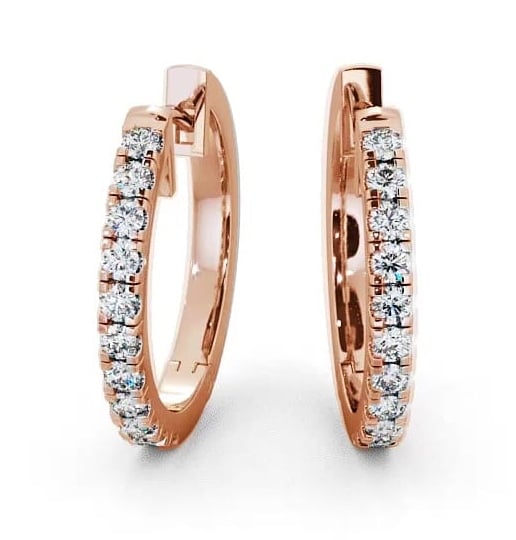 Hoop Round Diamond Earrings 18K Rose Gold ERG35_RG_THUMB2 