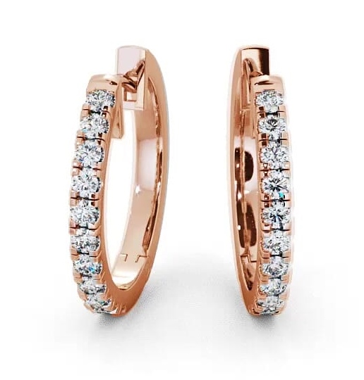 Hoop Round Diamond Earrings 18K Rose Gold ERG35_RG_THUMB1