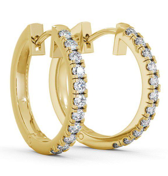 Hoop Round Diamond Earrings 18K Yellow Gold ERG35_YG_THUMB1 