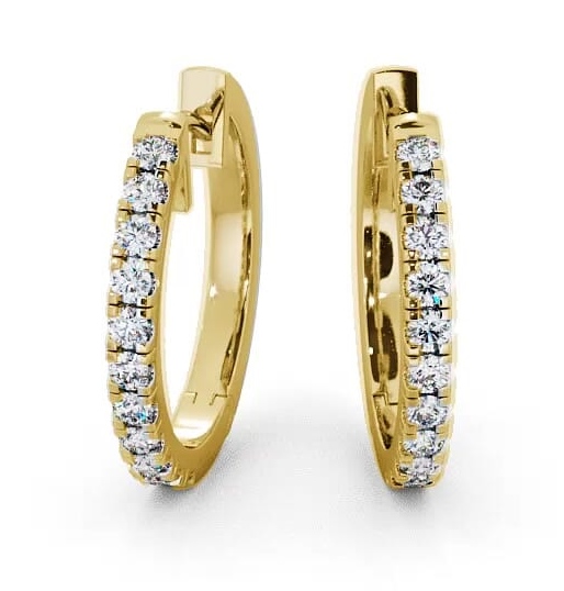 Hoop Round Diamond Earrings 18K Yellow Gold ERG35_YG_THUMB2 