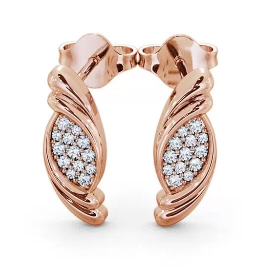 Cluster Round Diamond Marquise Design Earrings 9K Rose Gold ERG37_RG_THUMB1
