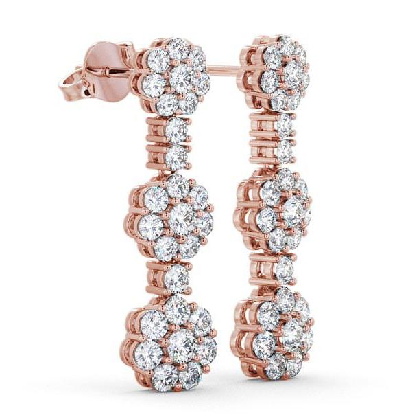 Drop Diamond Cluster Style Earrings 9K Rose Gold ERG39_RG_THUMB1 