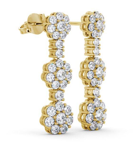 Drop Diamond Cluster Style Earrings 9K Yellow Gold ERG39_YG_THUMB1 