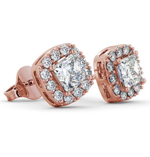 Halo Princess Diamond Earrings 18K Rose Gold ERG3_RG_THUMB1 