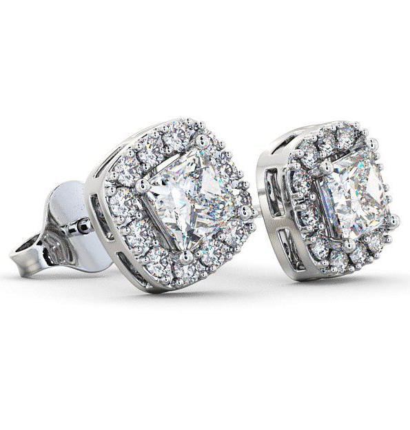 Halo Princess Diamond Earrings 9K White Gold ERG3_WG_THUMB1 