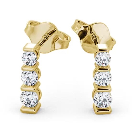 Journey Round Diamond Tension Set Earrings 9K Yellow Gold ERG43_YG_THUMB1