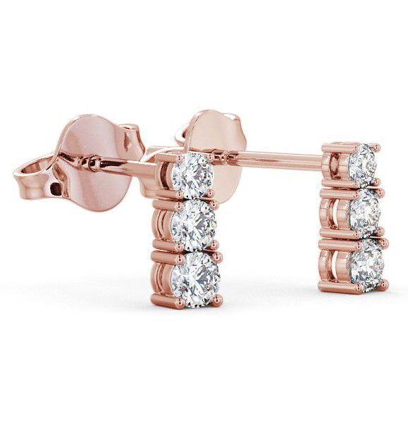 Journey Round Diamond Prong Set Earrings 9K Rose Gold ERG44_RG_THUMB1 
