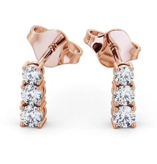 Journey Round Diamond Prong Set Earrings 9K Rose Gold ERG44_RG_THUMB1