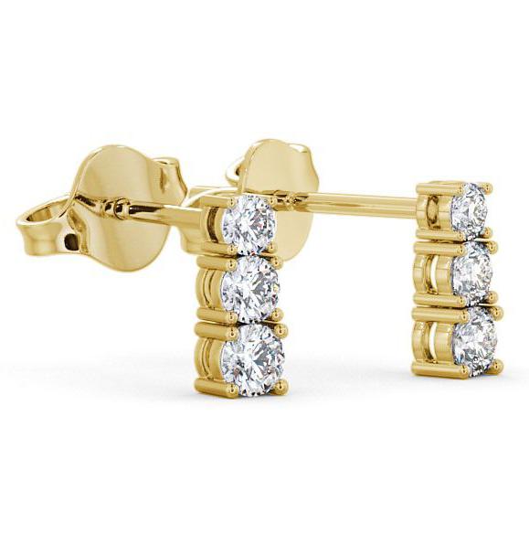 Journey Round Diamond Prong Set Earrings 18K Yellow Gold ERG44_YG_THUMB1 