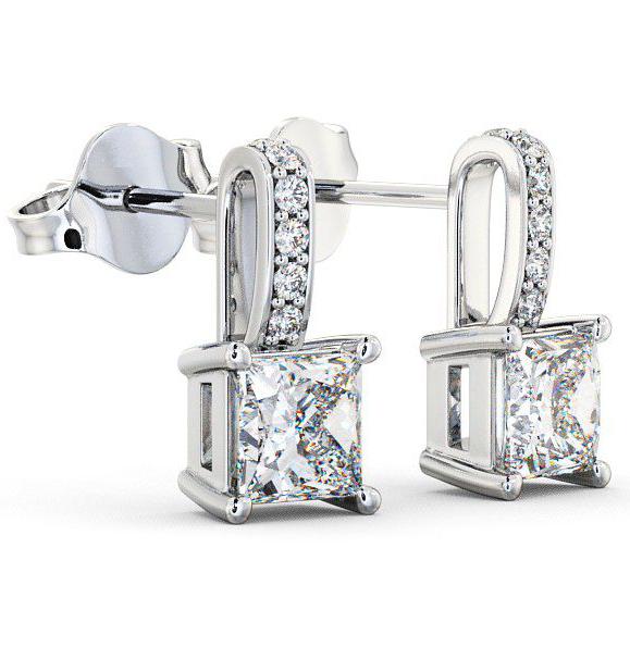 Drop Princess Diamond Earrings 18K White Gold ERG4_WG_THUMB1 