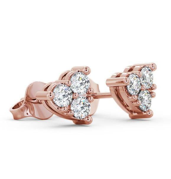 Heart Shaped Cluster Round Diamond Earrings 18K Rose Gold ERG52_RG_THUMB1 